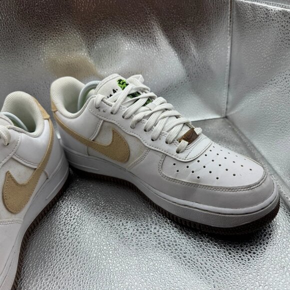 Size 9 Nike Air Force 1 Low Rhubarb Mens White Athletic Sneaker CZ0338-101 - Picture 4 of 12